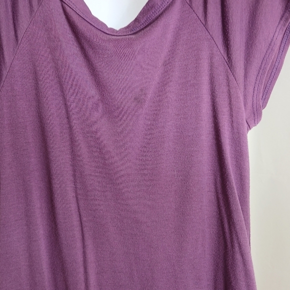 (#330) Woman's Love Me Kiss Me Purple Wrap Over Front Top Size Small - Picture 12 of 16